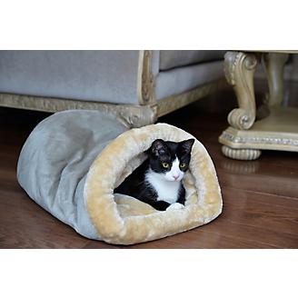 Armarkat Sage Green and Beige Soft Cave Cat Bed