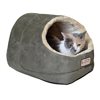 Armarkat Faux Suede Laurel Green Cat Bed and Cave