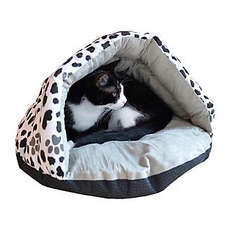 Armarkat Sage Green and Paw Print Slipper Cat Bed