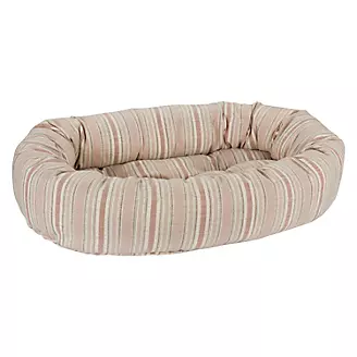 Bowsers Sanibel Stripe Linen Donut Dog Bed