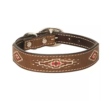 Weaver Leather Aztec Embroidery Dog Collar
