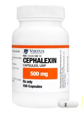 Cephalexin Capsules 500mg 100 Count