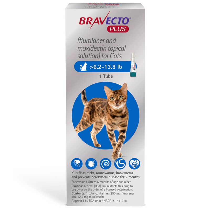 Bravecto Plus for Cats 6.2 - 13.8lb