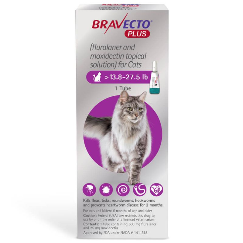 Bravecto Plus for Cats 13.8 - 27.5lb