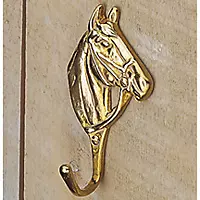 Horse Fare 4 Brass Horsehead Hook