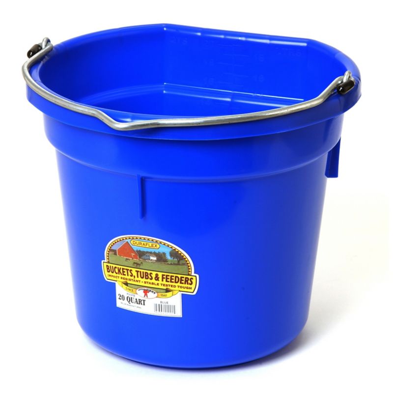 Flatback Plastic Bucket Blue 20 Quart - P20FBBLUEAA