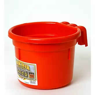 Brower MBH5RLB Insulated Horse Feed/Water 5 Gallon Bucket Holder with  Cover, Red