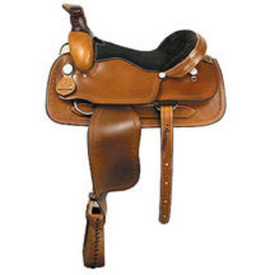 American Saddlery Barbwire Roper Saddle 16in Brown