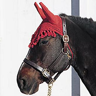 New Crochet Fly Mask Veil Ear RED 