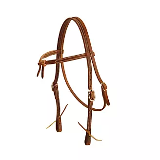 Tory Harness Leather DS Tie End Knotted Headstall