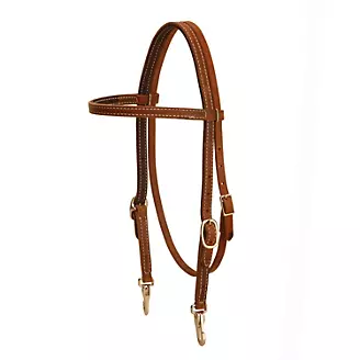Tory Harness Leather DS Snap Browband Headstall