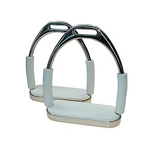 Double Bend Leg Horse Riding  Stainless Steel Safety Saddle Stirrups  Pair 