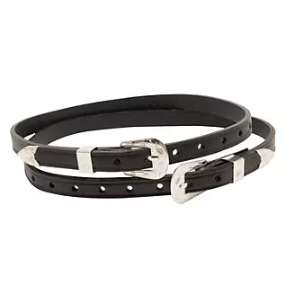 Tory Leather Spur Straps German Silver Buck