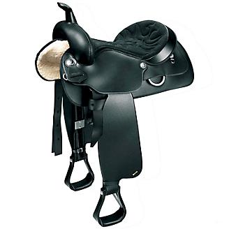 Beautiful black Dressage Synthetic Saddle sizes 16" 