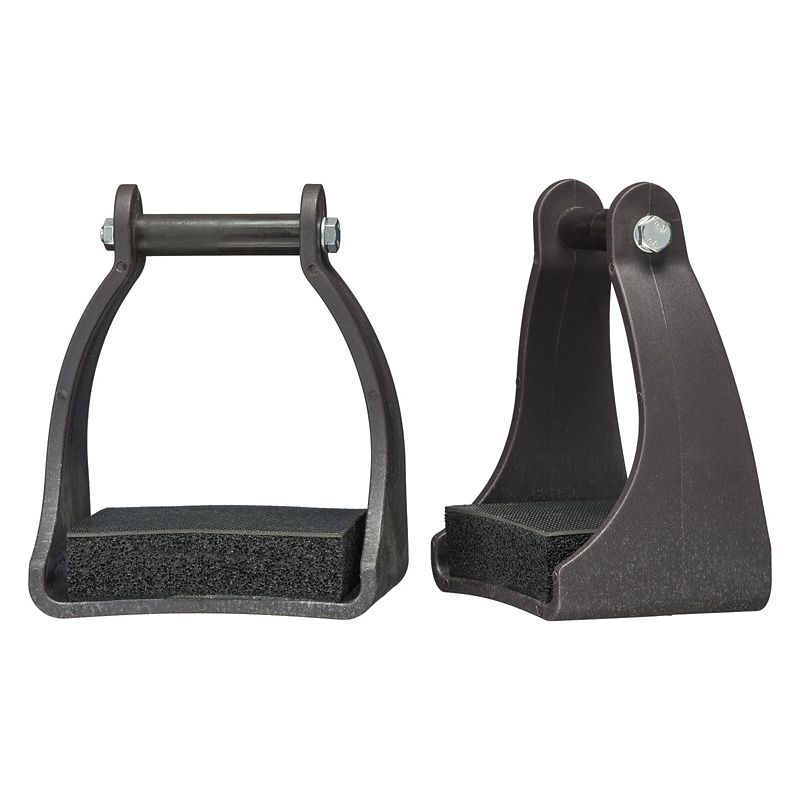 Tough1 Polymer Cushioned Trail Stirrups 3In Brown