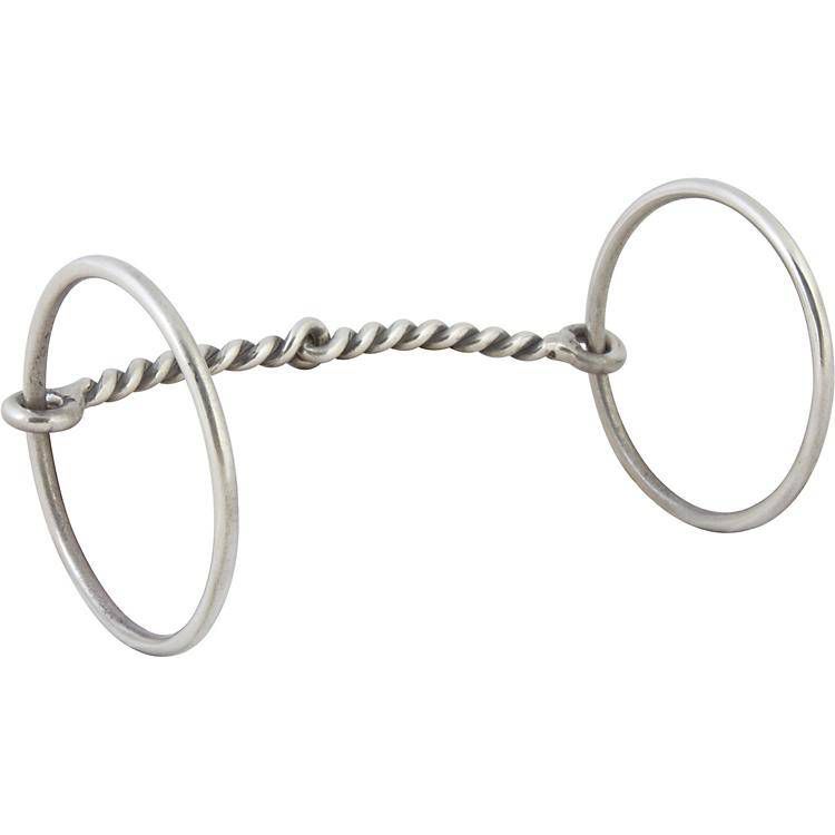 175454 Western SS Twisted Wire Snaffle O-Ring Bit sku 175454