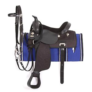 Tough-1 Krypton By King Series Western Saddle with Full Quarter Bars 