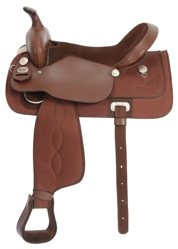 King Basic Synthetic Trail Saddle Package 15 Brown