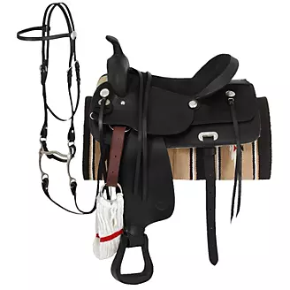King Basic Leather Trail Saddle Package