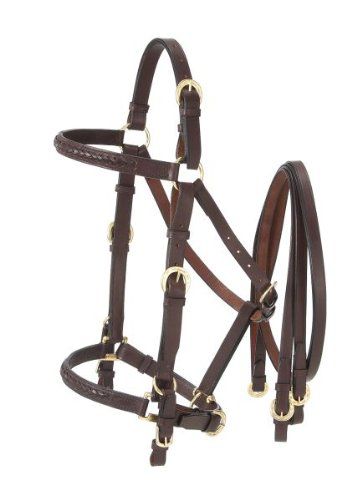 73-9802-7-0 Australian Outrider Halter Bridle with Reins Brown sku 73-9802-7-0