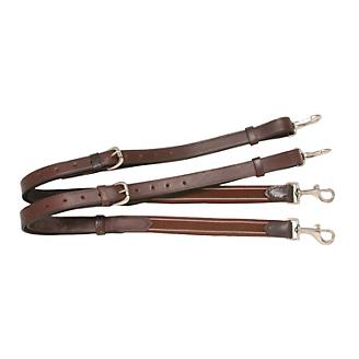 Henri de Rivel Leather Side Reins with Elastic Insert and Snap Closures 