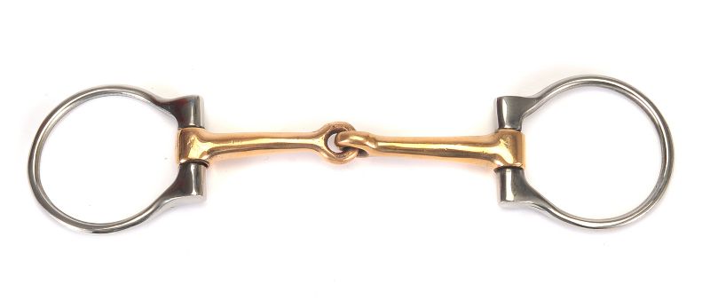 175740 Western SS Copper Mouth Snaffle D-Ring Bit sku 175740