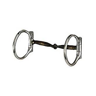 Kelly Silver Star Flat Ring Snaffle Bit 5" Mouth 3" Rings Sweet Iron 