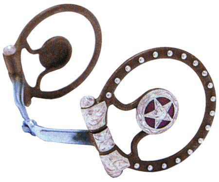 173904 AT Silver Texas Star D-Ring Snaffle Show Bit sku 173904