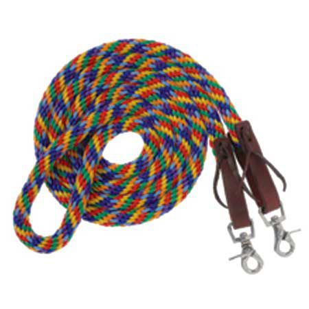 Royal King Poly Roping Rein Rainbow