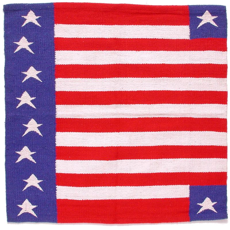 Patriotic American Flag Western Saddle Blanket - StateLineTack.com