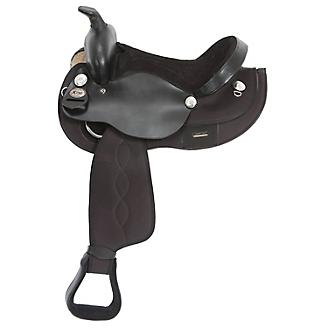 17 Inch Western Saddle Black Leather and Synthetic Krypton 5 Color Choices 