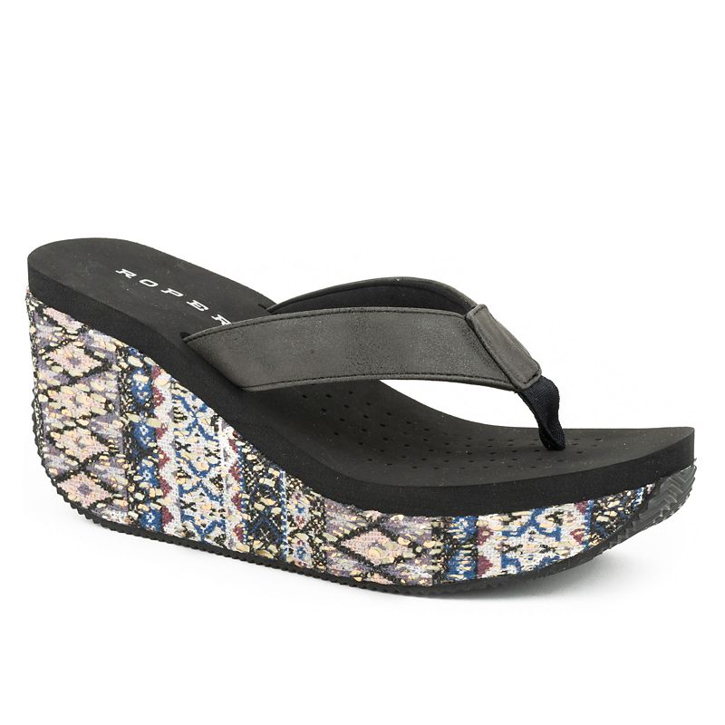 Roper Ladies Gina Wedge Sandal - StateLineTack.com