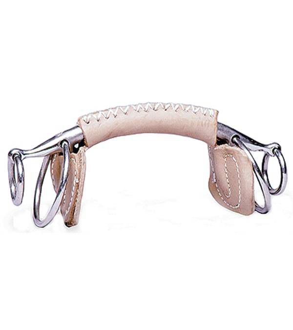 64 Jacks Leather Double Extension Ring Snaffle Bit sku 64