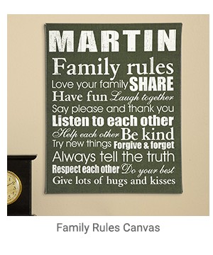 Family Rules Canvas