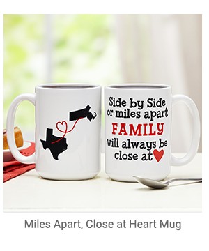 Miles Apart. Close a Heart Mug