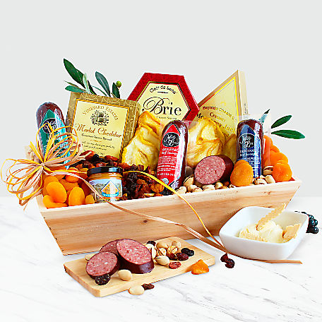 Christmas Meat Cheese Gift Crate