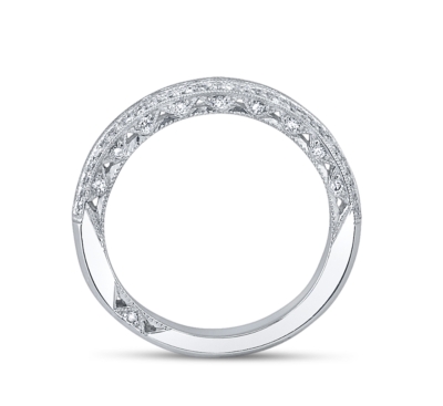 Tacori 18K White Gold Diamond Wedding Ring 1/2 ct tw