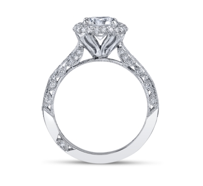 Tacori Ladies 18K White Gold Diamond Engagement Ring