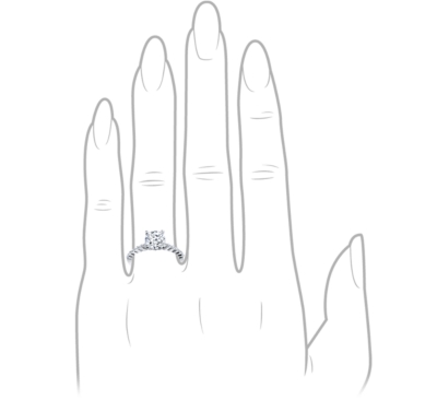 Simon G. 18K White Gold Diamond Engagement Ring Setting