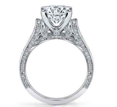 Michael M. 18K White Gold Diamond Engagement Ring Setting