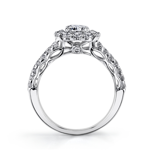 Candlelight 14K White Gold Diamond Engagement Ring Setting 2 Cttw.