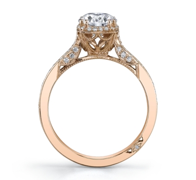Tacori 18K Rose Gold Diamond Engagement Ring Setting