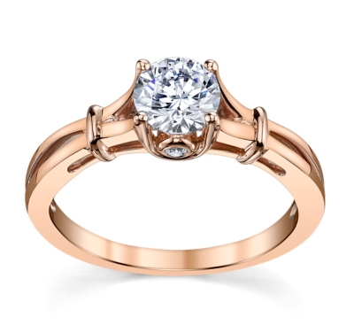 14K Two-Tone Gold Engagement Ring Setting