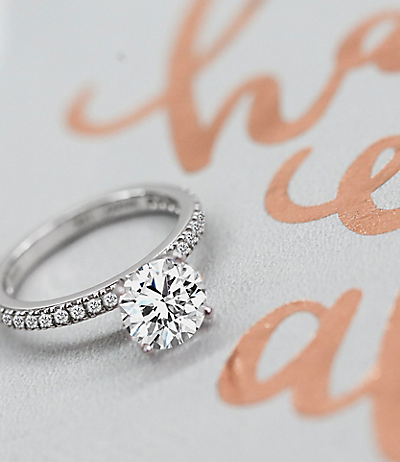 Side Stone Engagement Ring