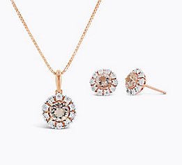 Blossom Designer With Gemstones and Diamonds mounted in 14K white, rose and yellow gold jewelry