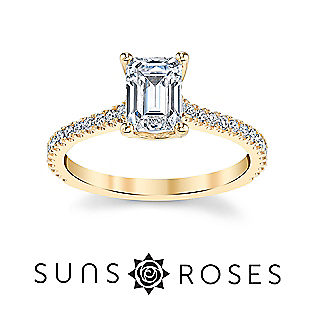 Suns and Roses Engagement Rings
