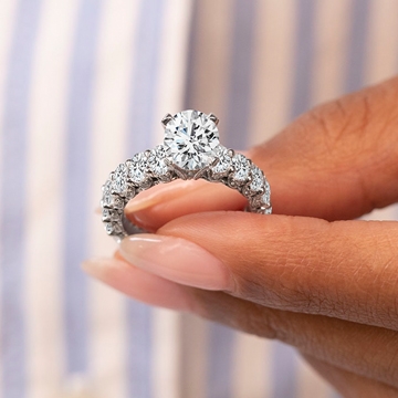 Tacori 18k White Gold Diamond Engagement Ring Setting 2 1/4 ct. tw.