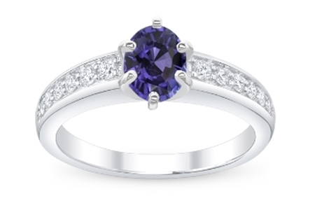 Ring With Purple Sapphire Gemstone