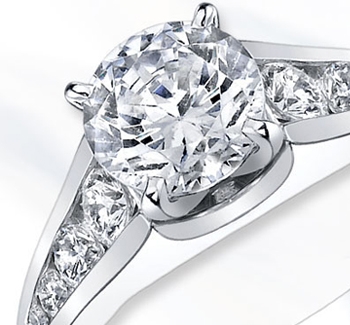 Engagement Ring With Channel Setting