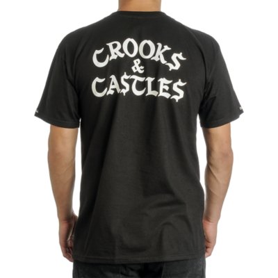 Crooks & Castles Glock Steady Men's Black Knit Crew T-Shirt | Shiekh Shoes
